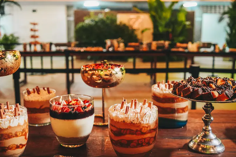 Seleção de sobremesas do Open Food Premium
