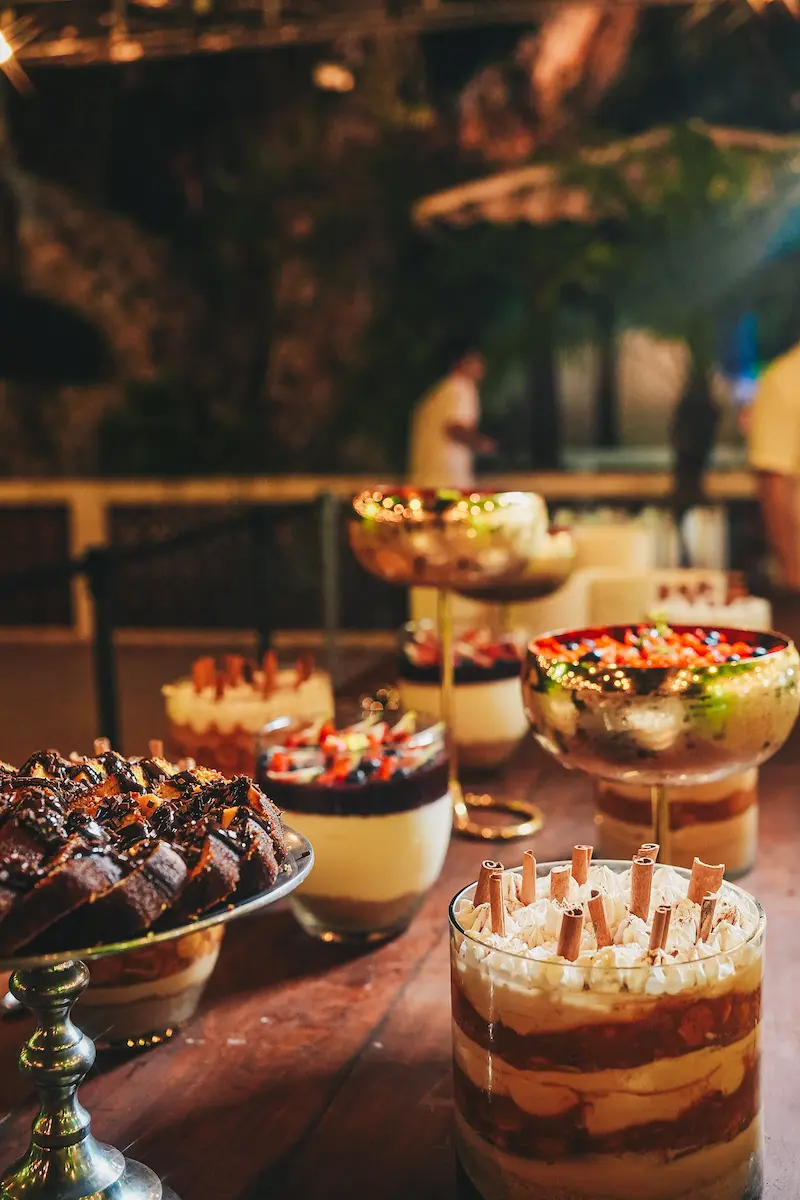 Mesa de sobremesas do Open Food Premium